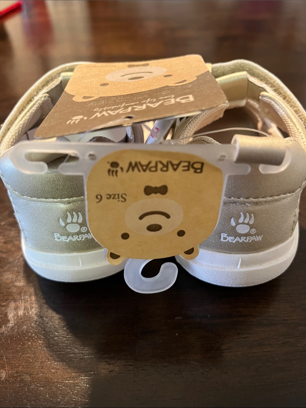 BearPaw Girls Metallic gold Closed-Toe Strap Sandals - Picture 2 of 6